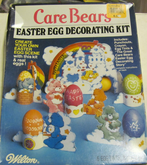 care bears - Goodir Care Bears Easter Egg Decorating Kit Create Your Own Easter Egg Scene with this kit & real eggs! Happy Easter Includes Punchouts, Crayon, Egg Tints & "The Great Care Bears Easter Egg Decorating Story" complete instructions on back Happ