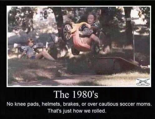 kid jumping big wheel - The 1980's No knee pads, helmets, brakes, or over cautious soccer moms. That's just how we rolled.