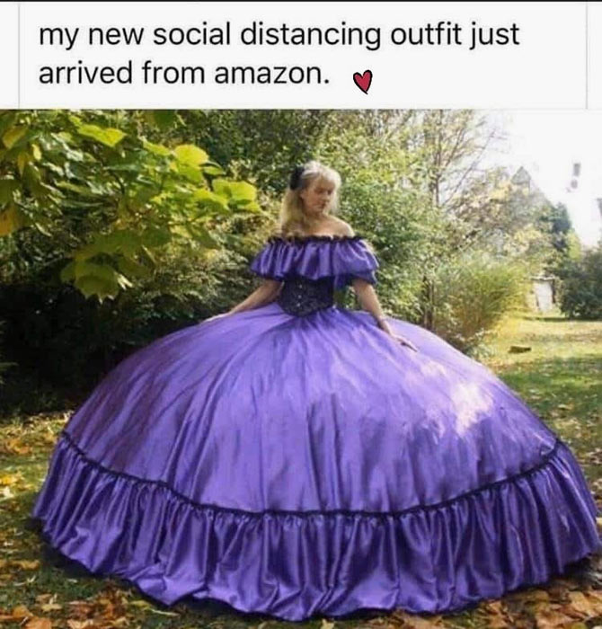 social distancing meme - my new social distancing outfit just arrived from amazon.