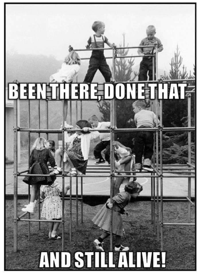 kids on monkey bars vintage - Been There, Done That And Still Alive!