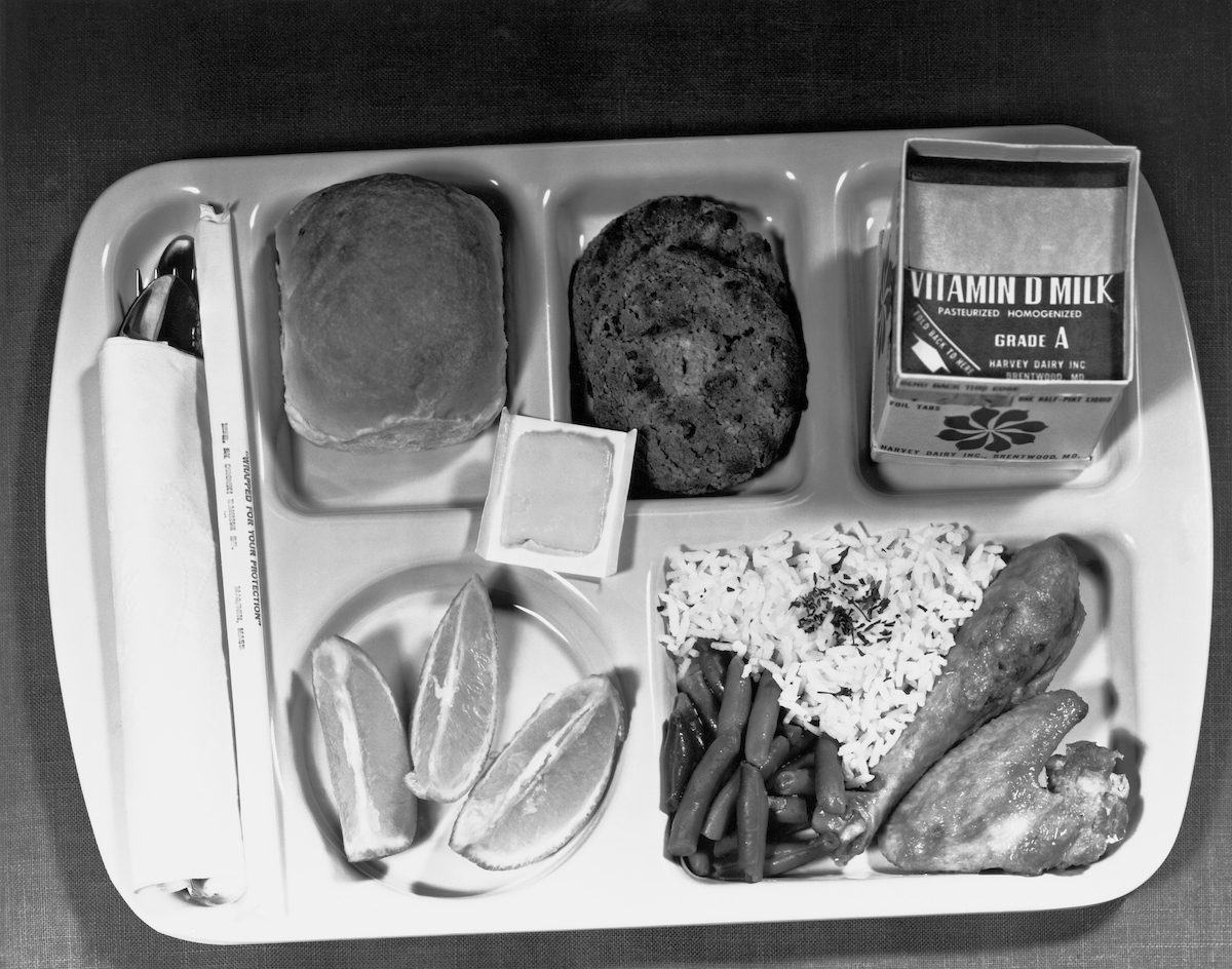 school cafeteria in 1970s - Vitamin D Milk Grade A