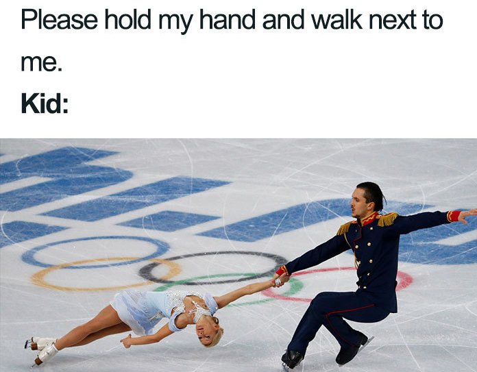 hold my hand meme - Please hold my hand and walk next to me. Kid