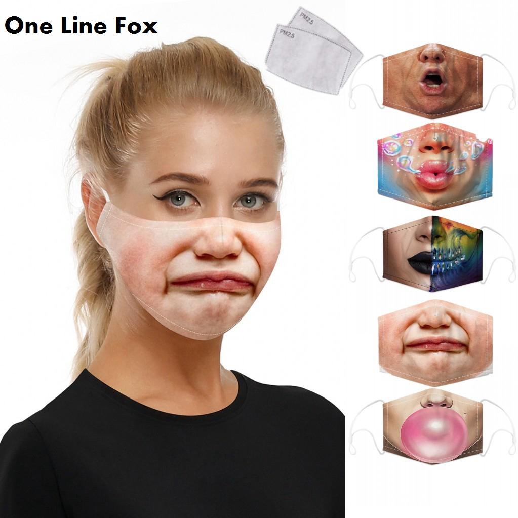 funny face mask - PM25 One Line Fox PM25 Wun