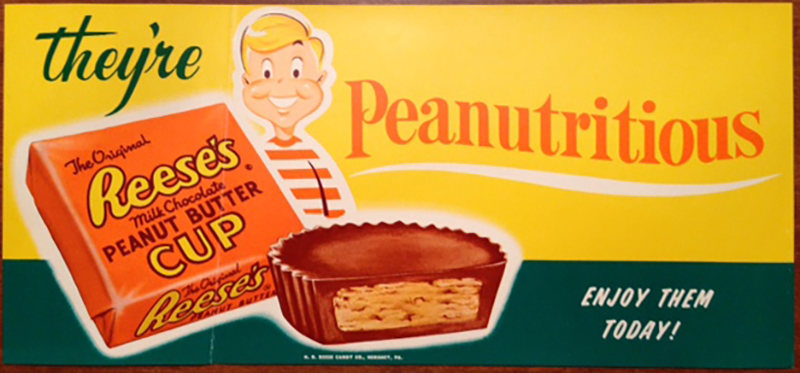 first reese's peanut butter cup - They're Peanutritious The Original Reeses milk Chocolate Peanut Butter Cup Enjoy Them Today!