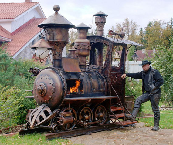 steampunk train grill