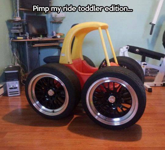 worst car mods - Pimp my ride toddler edition.