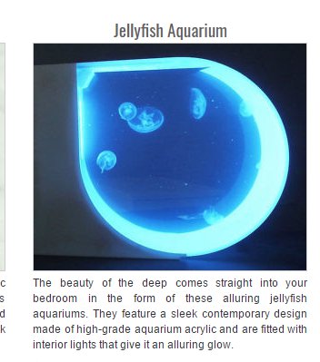 Jellyfish Aquarium C S d k The beauty of the deep comes straight into your bedroom in the form of these alluring jellyfish aquariums. They feature a sleek contemporary design made of highgrade aquarium acrylic and are fitted with interior lights that give