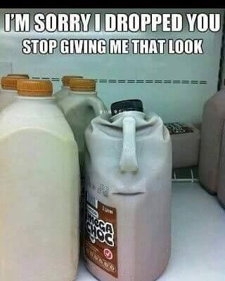 chocolate milk funny - I'M Sorry I Dropped You Stop Giving Me That Look