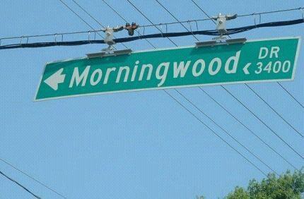 street sign - Morningwood 3400