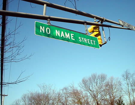 funny street names in the world - No Name Street