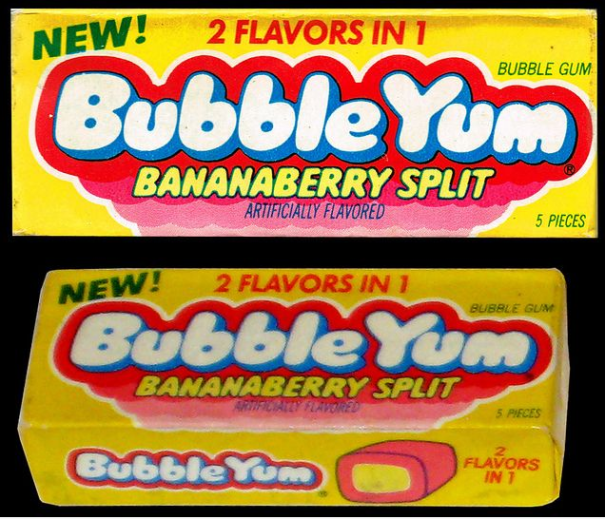 bananaberry split bubble gum - New! 2 Flavors In 1 Bubble Gum Bubble Yum Bananaberry Split Artificially Flavored 5 Pieces New! 2 Flavors In 1 Bubble Gum Bubble Yum Bananaberry Split Bubble Yom 2 Flavors In 7