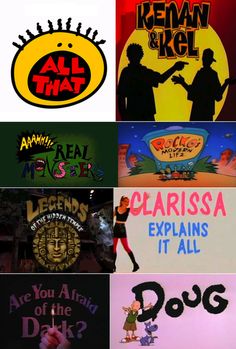 kenan and kel all that logo - Reman &Rel Chat Apahin che Wo H2 Are You Afraid Al "Real Mans Legends of the Dakk? Sclarissa er Explains It All 40 Doug