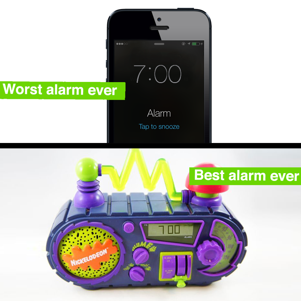 hardware - Worst alarm ever Alarm 1 to snooze Best alarm ever 700 Nickelodeon