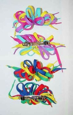 shoelace hair bow -