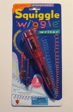 squiggle pen 90s - motorized Squiggle wia.ge writer Wellce 3 Syle color 0000000 Warning Nghalard