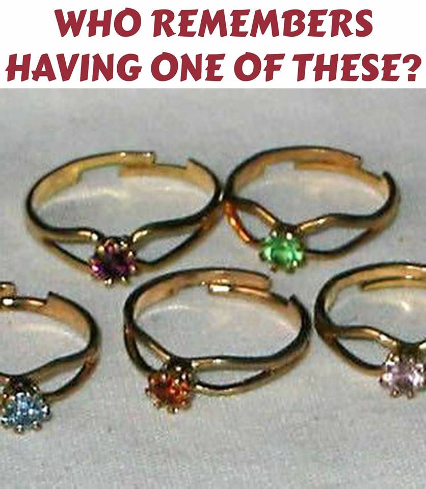 kids adjustable birthstone rings - Who Remembers Having One Of These?