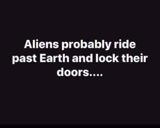 roliga bilder på katter - Aliens probably ride past Earth and lock their doors....