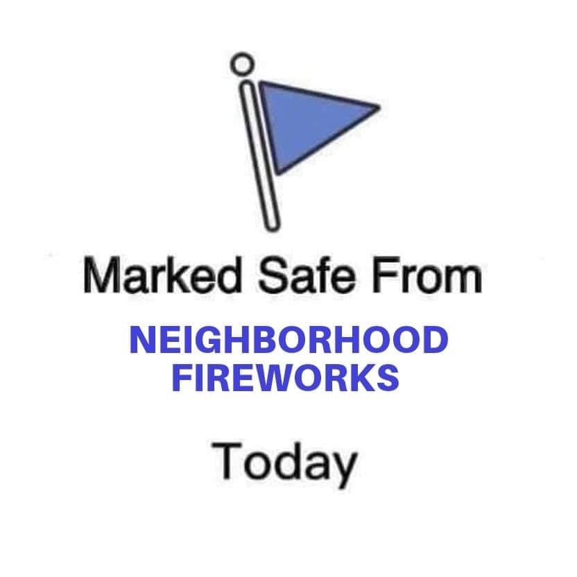 marked safe from meme - Marked Safe From Neighborhood Fireworks Today