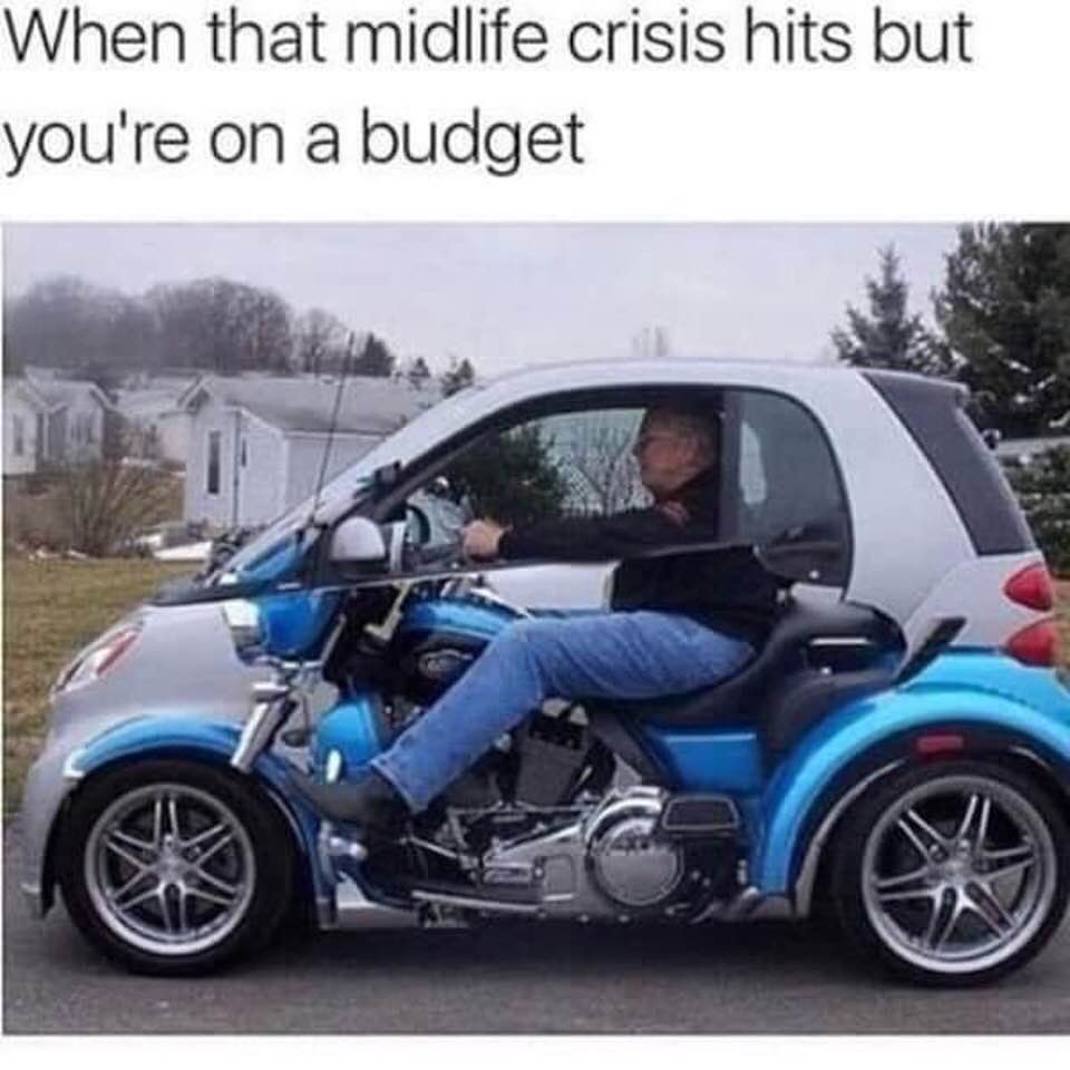 funny smart car paint jobs - When that midlife crisis hits but you're on a budget