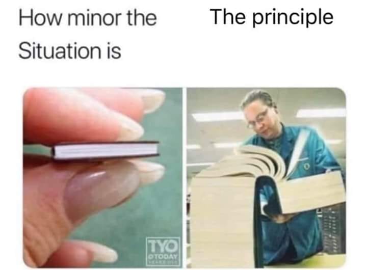 overthink meme - The principle How minor the Situation is Tyo Otoday