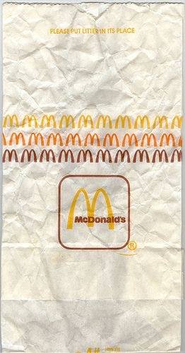 80s mcdonalds bag - Please Put Litterin Its Place mmmmmmmmm Ammmmmmmmm Mmmmmmmmm McDonald's