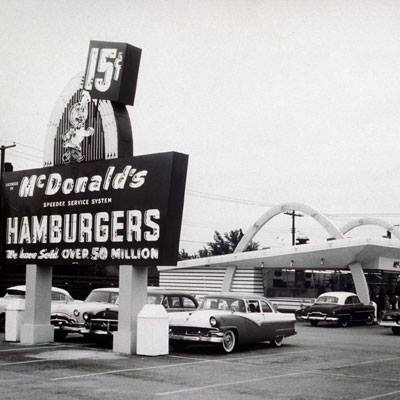 world's first mcdonald's restaurant (franchised) - 15 Pire Service System MEDonald's Hamburgers A kare Sold Over 50 Million Aedta
