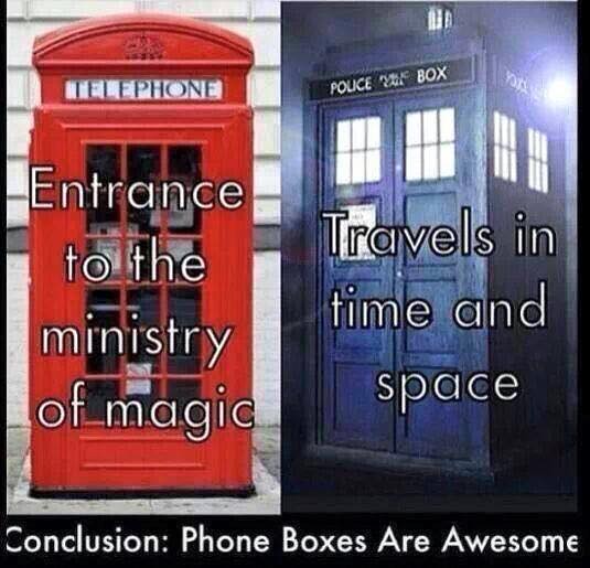 big ben - Telephone Police We Box Entrance to the ministry of_magic Travels in time and space Conclusion Phone Boxes Are Awesome