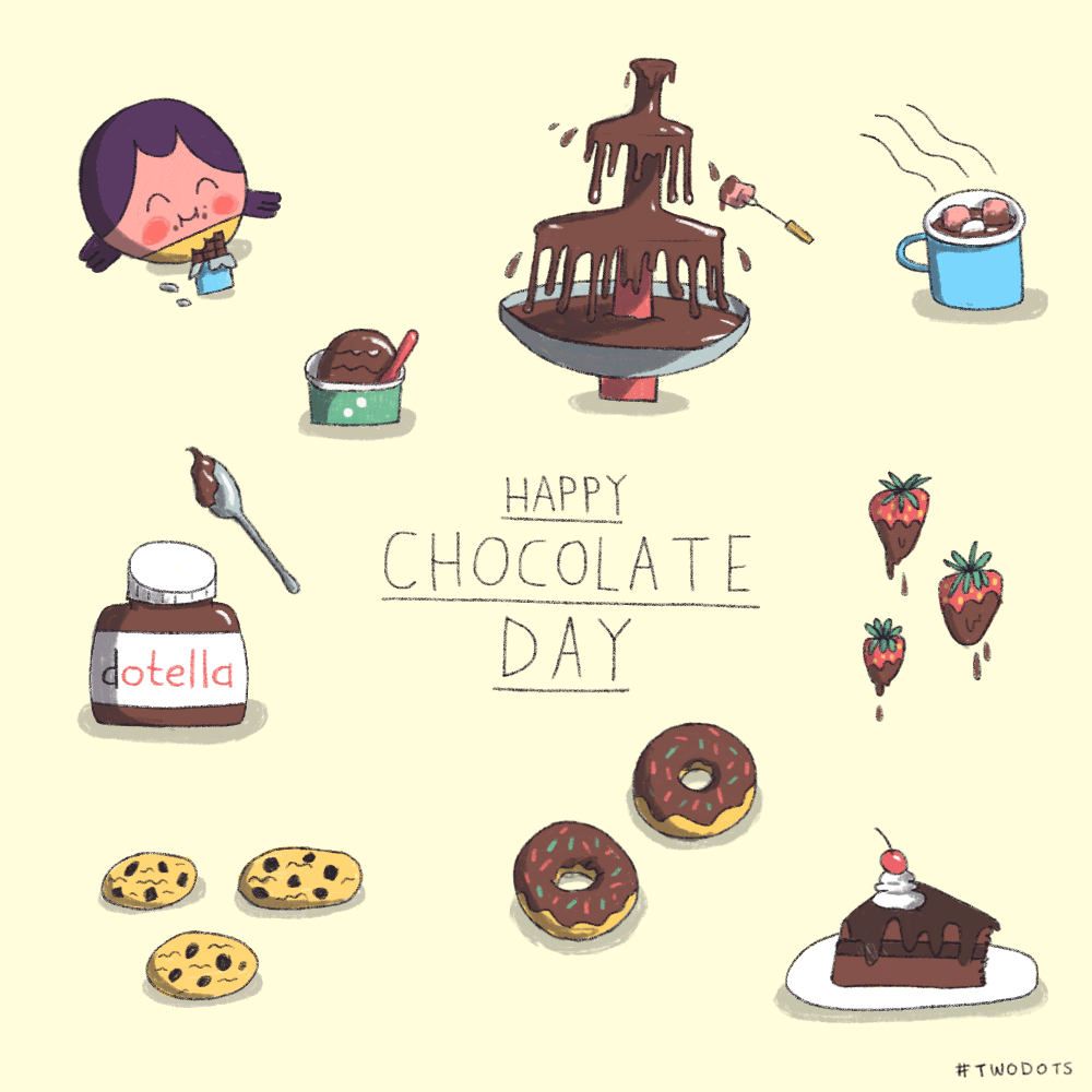 cartoon - Happy Chocolate Day dotella # Twodots