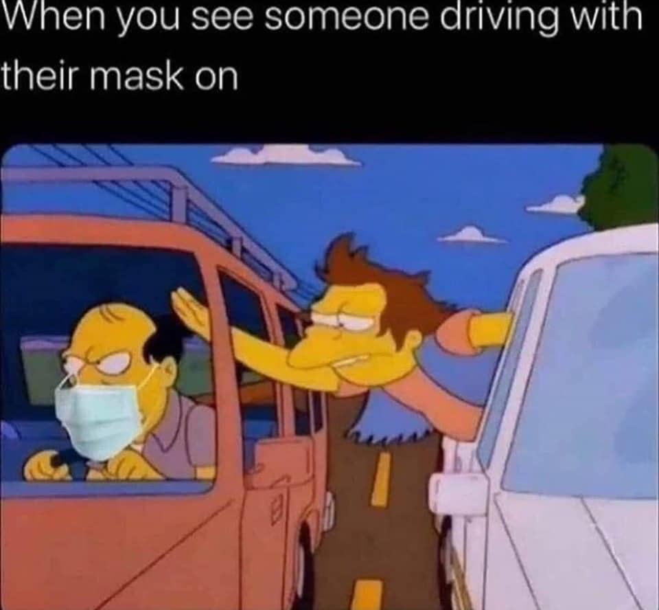 that's it back to winnipeg - When you see someone driving with their mask on