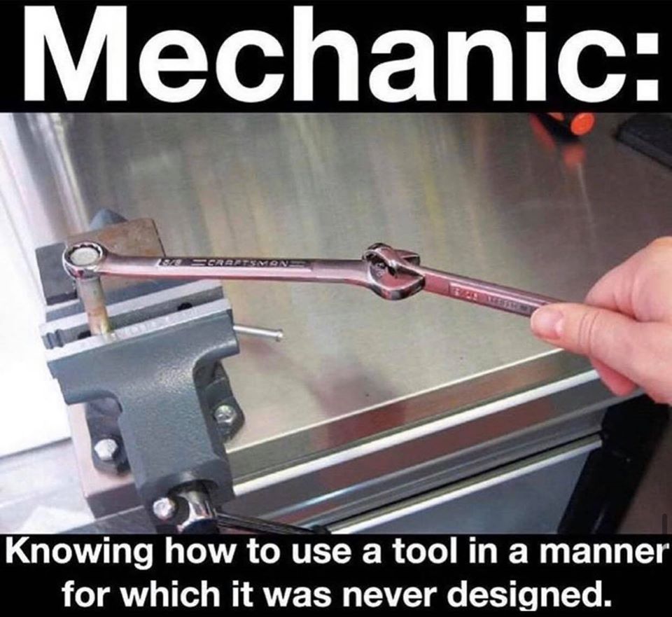 aircraft mechanic apprenticeship - Mechanic Secrbatsons Knowing how to use a tool in a manner for which it was never designed.