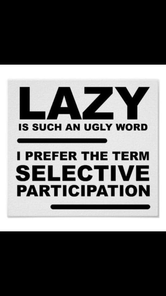 community association - Lazy Is Such An Ugly Word I Prefer The Term Selective Participation