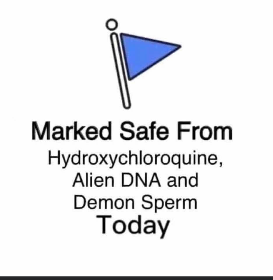 triangle - Marked Safe From Hydroxychloroquine, Alien Dna and Demon Sperm Today