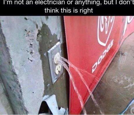 construction fail - I'm not an electrician or anything, but I don't think this is right Tw Dodee