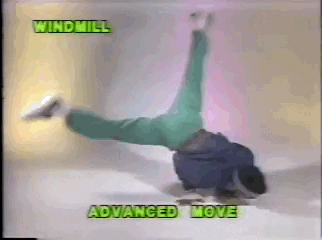 80s breakdancing gif - Windmill Advanced Move