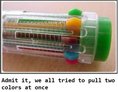 90s childhood memories - Admit it, we all tried to pull two colors at once