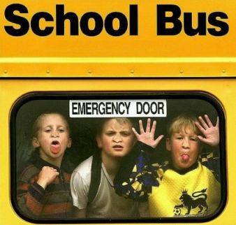 funny school - School Bus Emergency Door