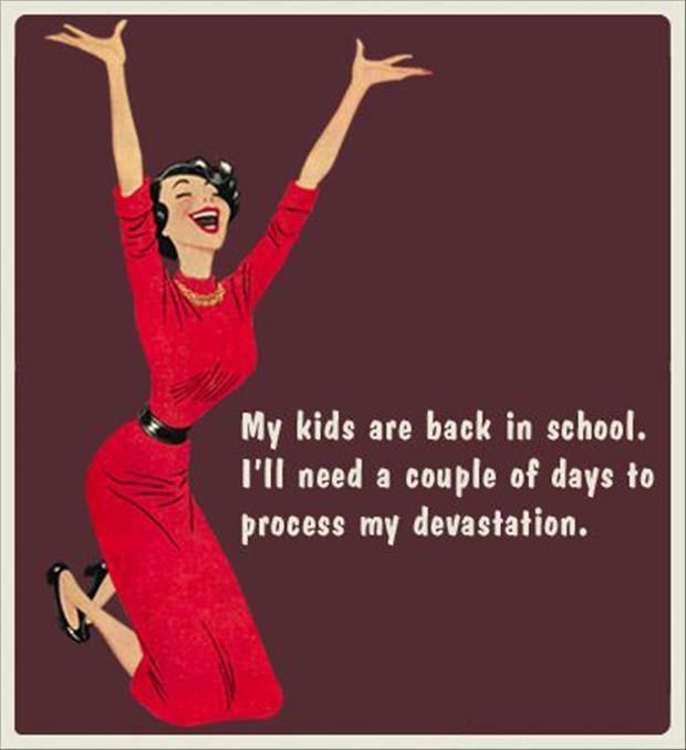 kids back to school funny quotes - My kids are back in school. I'll need a couple of days to process my devastation.