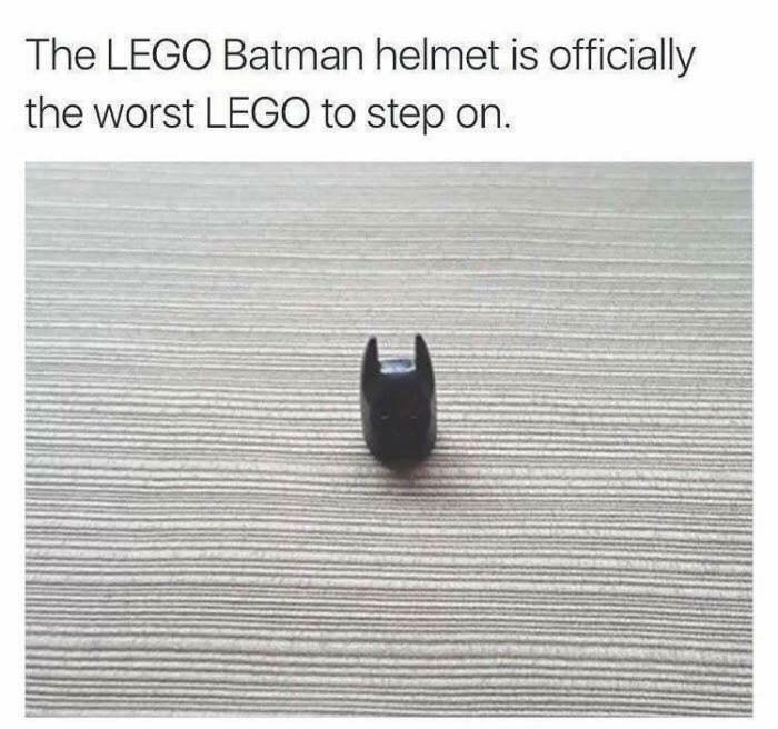 batman helmet lego - The Lego Batman helmet is officially the worst Lego to step on.