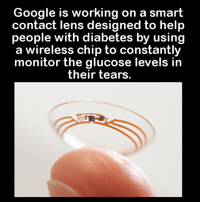 google play - Google is working on a smart contact lens designed to help people with diabetes by using a wireless chip to constantly monitor the glucose levels in their tears.