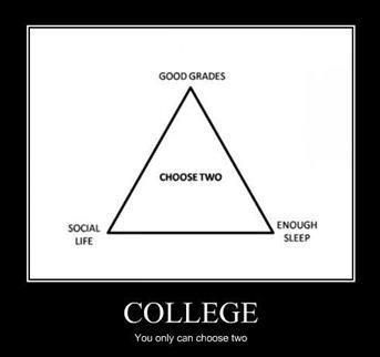 college grades funny - Good Grades A Choose Two Social Life Enough Sleep College You only can choose two