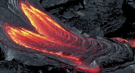 stepping on lava gif