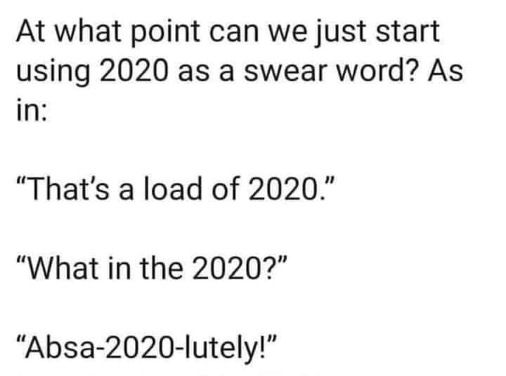 gdp as a measure of economic performance - At what point can we just start using 2020 as a swear word? As in "That's a load of 2020." "What in the 2020?" "Absa2020lutely!"