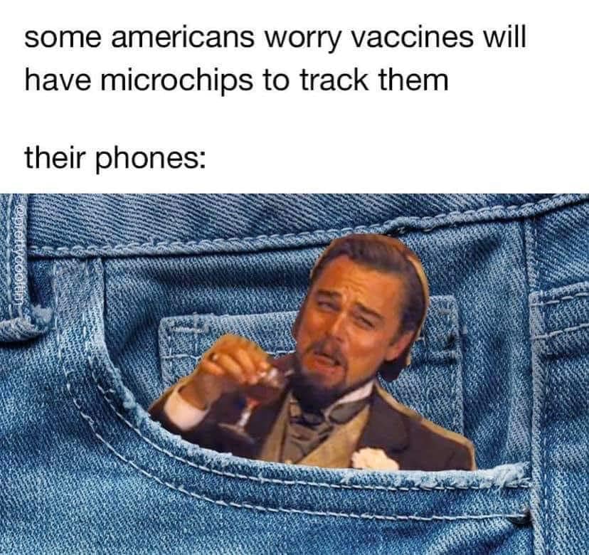photo caption - some americans worry vaccines will have microchips to track them their phones prettycoon