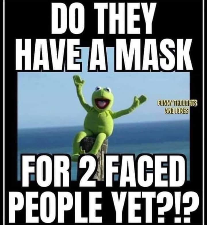 photo caption - Do They Have A Mask Funny Thoughts And Jokes For 2 Faced People Yet?I?