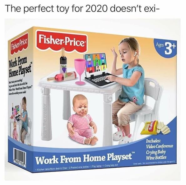 fisher price work from home playset - The perfect toy for 2020 doesn't exi Fisher Price Fisher Price Ages 3 Wak from Galatians vinderved dry was made adam the creator Shups Includes Video Conference Crying Balry Wine Bottles Work From Home Playset Sea Nor