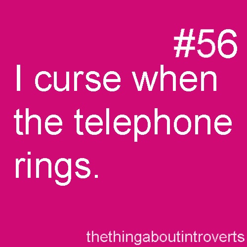 point - I curse when the telephone rings. thethingaboutintroverts