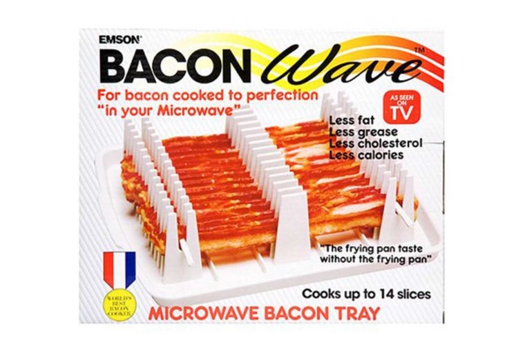 bacon tray for microwave - Bacon Wave As Seen On For bacon cooked to perfection "in your Microwave" Tv Less fat Less grease Less cholesterol Less calories The frying pan taste without the frying pan" Sin Int He Cooks up to 14 slices Microwave Bacon Tray