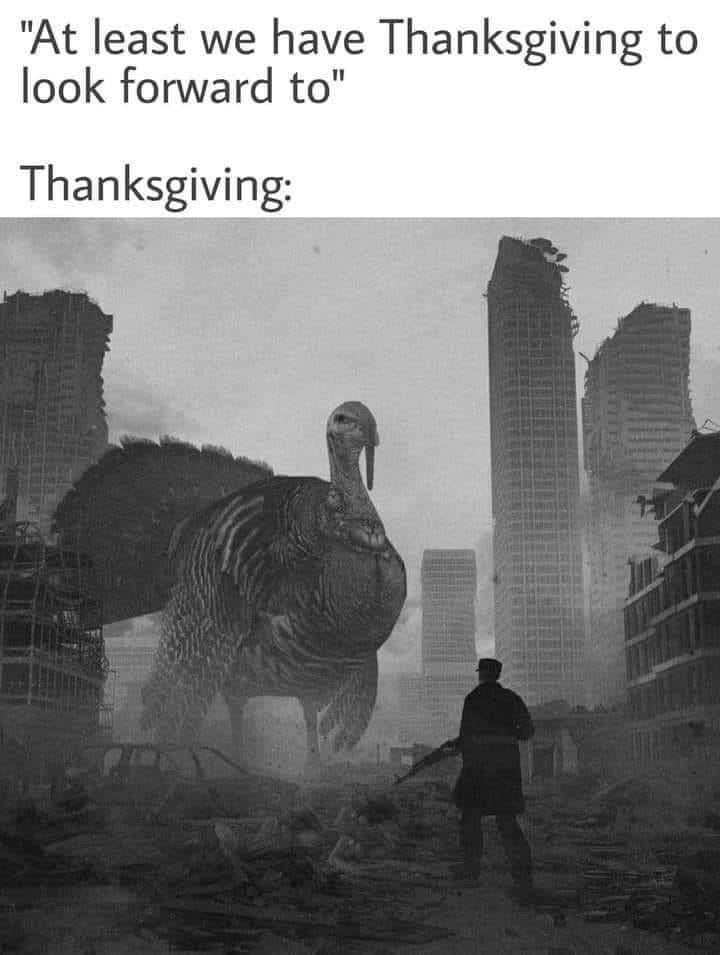 monochrome photography - "At least we have Thanksgiving to look forward to" Thanksgiving