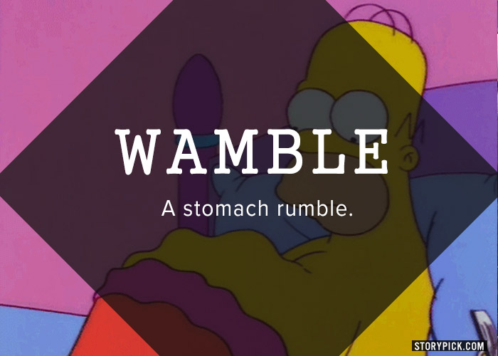 cartoon - Wamble A stomach rumble. Storypick.Com