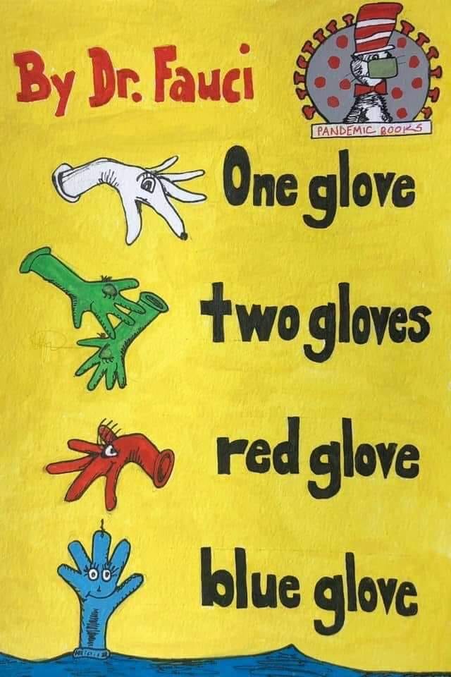 children's books for pandemics - By Dr. Fauci Pandemic Books One glove two gloves E red glove blue glove Cience